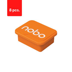 Magnēti NOBO Orange 18x22mm, 4gab., iepakojumā 2gab. cena un informācija | Kancelejas preces | 220.lv