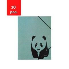 Папка для документов, блокнотов PAGNA Panda, А4, на резинке, цвет зеленый, в упаковке 10 шт. цена и информация | Канцелярия | 220.lv