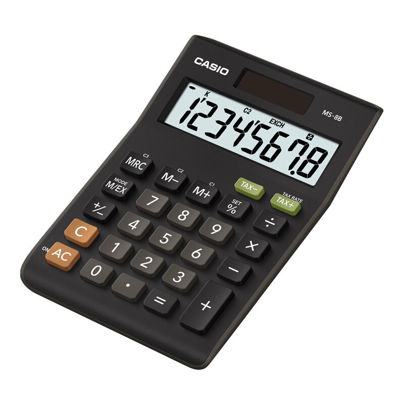 Galda kalkulators CASIO MS-8B, 103 x 147 x 28,8 mm цена и информация | Kancelejas preces | 220.lv