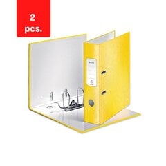 Папка-регистратор LEITZ WOW 180°, A4, 80мм желтая, упаковка 2 шт. цена и информация | Канцелярия | 220.lv