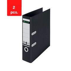 Папка-регистратор LEITZ 180° Recycle, A4, 80мм, черная упаковка 2 шт. цена и информация | Канцелярия | 220.lv
