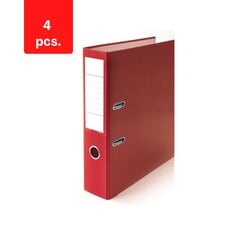 Папка-регистратор ELLER, А4, экономичная, 75 мм упаковка 4 шт., красная  цена и информация | Канцелярия | 220.lv
