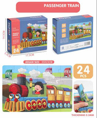 Puzle Pasažieru vilciens, 24 gab. cena un informācija | Puzles, 3D puzles | 220.lv