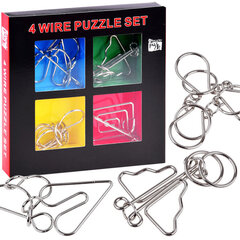 Металлическая игра-головоломка "4 Wire Puzzle Set" цена и информация | Настольная игра | 220.lv