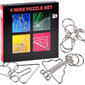 Metāla āķīga spēle "4 Wire Puzzle Set" cena un informācija | Galda spēles | 220.lv