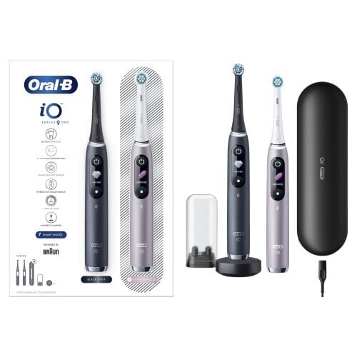 Oral-B iO9 Series Duo Pack Black Onyx/ Rose cena un informācija | Elektriskās zobu birstes | 220.lv