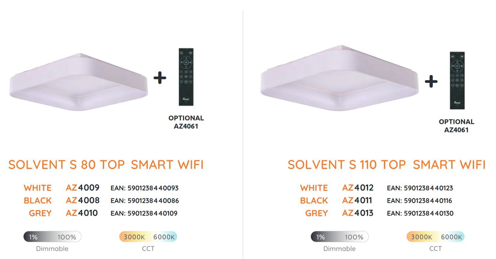 Griestu lampa AZzardo Solvent SMART wifi AZ4006 cena un informācija | Griestu lampas | 220.lv