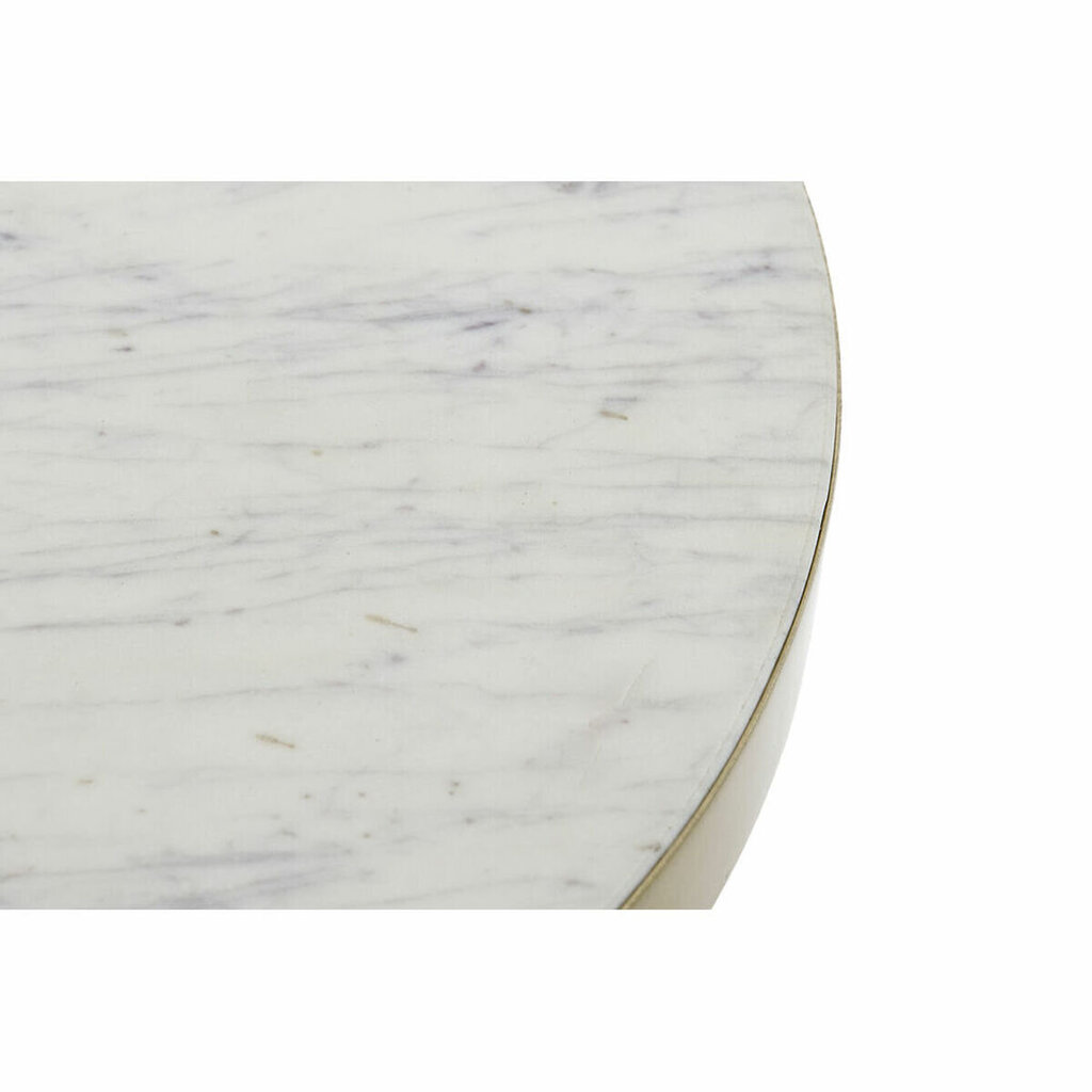 Mazs galdiņš DKD Home Decor Balts Marmors Dzelzs Bronza (60 x 60 x 58 cm) cena un informācija | Žurnālgaldiņi | 220.lv