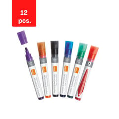 Tāfeles marķieri NOBO Liquid Ink, 6 gab., t.sk. krāsas, iepakojumā 2 gab. cena un informācija | Kancelejas preces | 220.lv