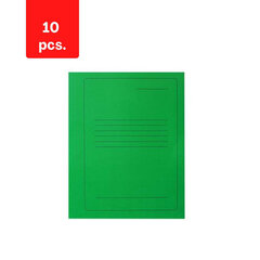 Папка картонная СМЛТ, со скрепкой, А4, в упаковке 10 шт., зеленая сп. цена и информация | Канцелярия | 220.lv