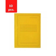 Kartona mape SMLT, ar skavu, A4, dzeltena, iepakojumā 10 gab. cena un informācija | Kancelejas preces | 220.lv