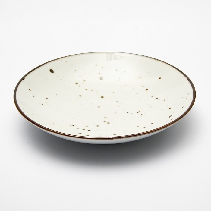 Šķīvis COTTAGE Balts, dziļš, porcelāns, 650 ml, diametrs - 22 cm, augstums - 4,5 cm цена и информация | Trauki, šķīvji, pusdienu servīzes | 220.lv