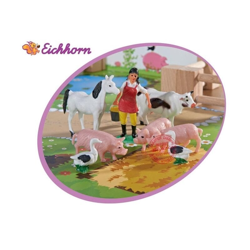 Eichhorn - Koka mazā saimniecība 21 gab cena un informācija | Attīstošās rotaļlietas | 220.lv