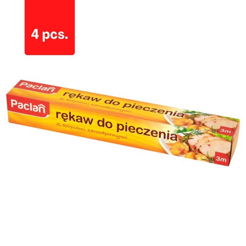 Cepšanas maiss PACLAN, 0,29 x 3 m, ar skavām, 1 gab, iepakojumā 4 gab. цена и информация | Cepamais papīrs, trauki, formas | 220.lv