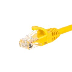 Netrack patch cable RJ45, snagless boot, Cat 6 UTP, 1m yellow cena un informācija | Kabeļi un vadi | 220.lv