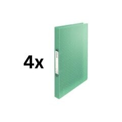 Папка Eselte Color Ice, A4, корешок 25 мм, 2 кольца, в упаковке 4 шт., светло-зеленая цена и информация | Канцелярия | 220.lv