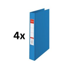 Папка Esselte Vivida, А4, корешок 35 мм, 2 кольца 25 мм, в упаковке 4 шт., синяя цена и информация | Канцелярия | 220.lv
