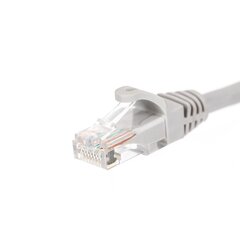 Netrack patch cable RJ45, snagless boot, Cat 5e UTP, 3m grey cena un informācija | Kabeļi un vadi | 220.lv