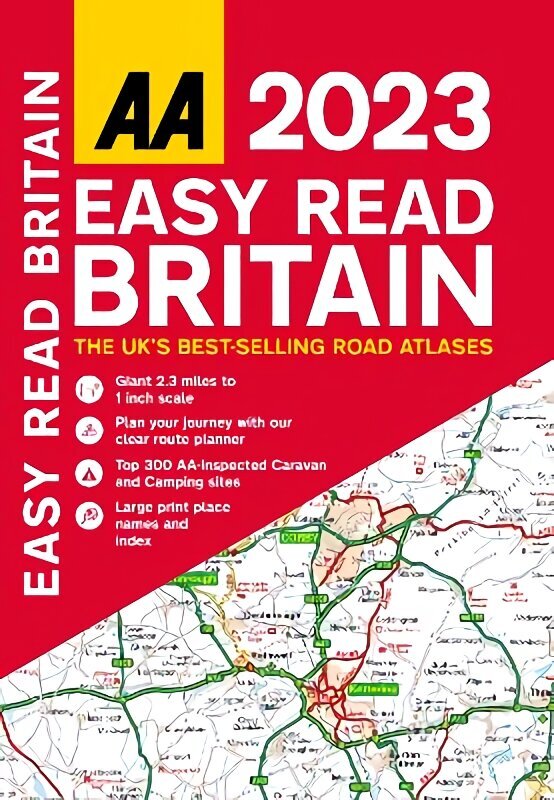 Easy Read Atlas Britain 2023 2023 22nd New edition cena un informācija | Ceļojumu apraksti, ceļveži | 220.lv