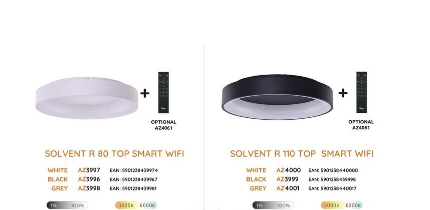Griestu lampa AZzardo Solvent SMART wifi AZ3991 cena un informācija | Griestu lampas | 220.lv