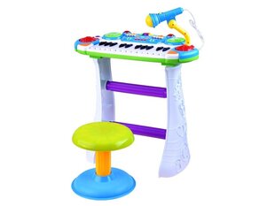 Пианино с микрофоном и стулом, синее цена и информация | Развивающие игрушки | 220.lv