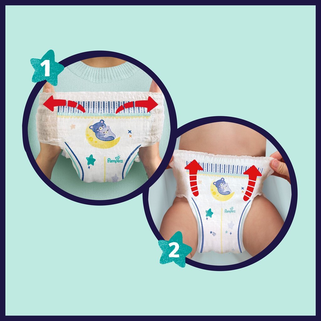 Autiņbiksītes - biksītes Pampers Night Pants Monthly Pack, 6. izmērs, 15+ kg, 76 gab. цена и информация | Autiņbiksītes | 220.lv