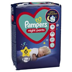 Autiņbiksītes - biksītes Pampers Night Pants Monthly Pack, 6. izmērs, 15+ kg, 76 gab. cena un informācija | Pampers Higiēna un veselība | 220.lv