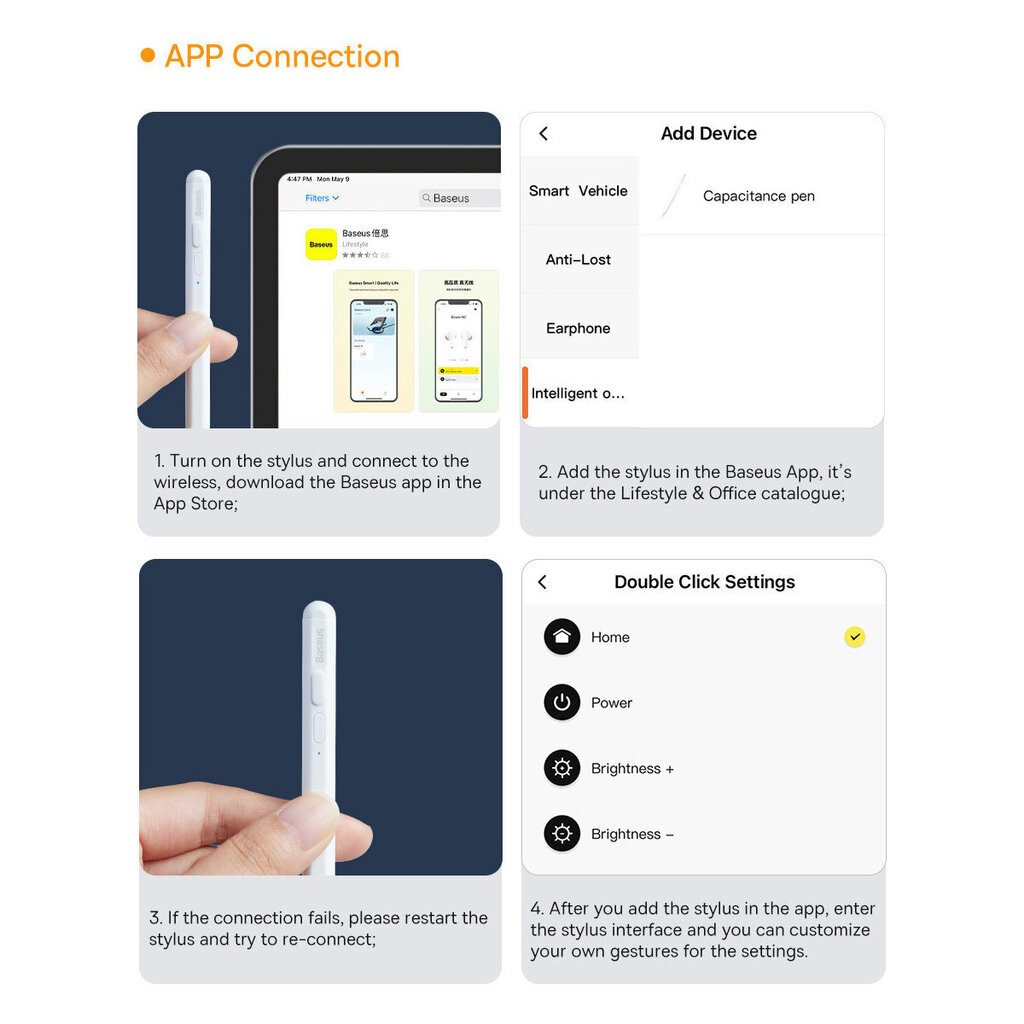 Baseus Stylus iPad + USB Type C 3A 0.3 m (SXBC000102) цена и информация | Citi aksesuāri planšetēm un e-grāmatām | 220.lv