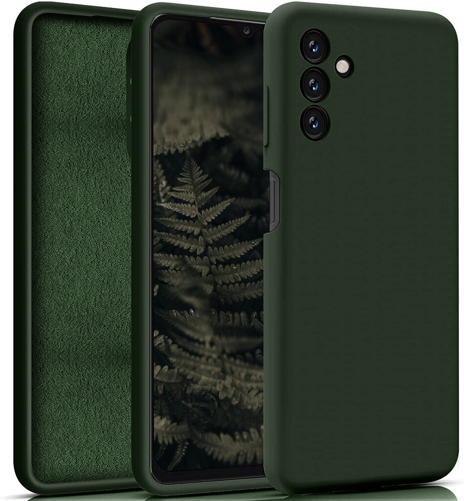 Samsung Galaxy A13 5G aizsargvāciņš (real liquide silicone Easy Clean) zaļš - Green Forest cena un informācija | Telefonu vāciņi, maciņi | 220.lv