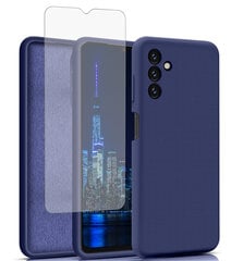 Komplekts-vāciņš Samsung Galaxy A13 5G (real liquid silicone Easy Clean), + aizsargstikls Basic 2.5D cena un informācija | Telefonu vāciņi, maciņi | 220.lv