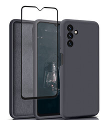 Komplekts-vāciņš Samsung Galaxy A13 5G (real liquid silicone Easy Clean)+ aizsargstikls Premium 5D cena un informācija | Telefonu vāciņi, maciņi | 220.lv