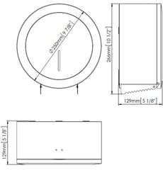 Tualetes ruļļu turētājs Mediclinics PR2783B Ø230mm, melns цена и информация | Аксессуары для ванной комнаты | 220.lv