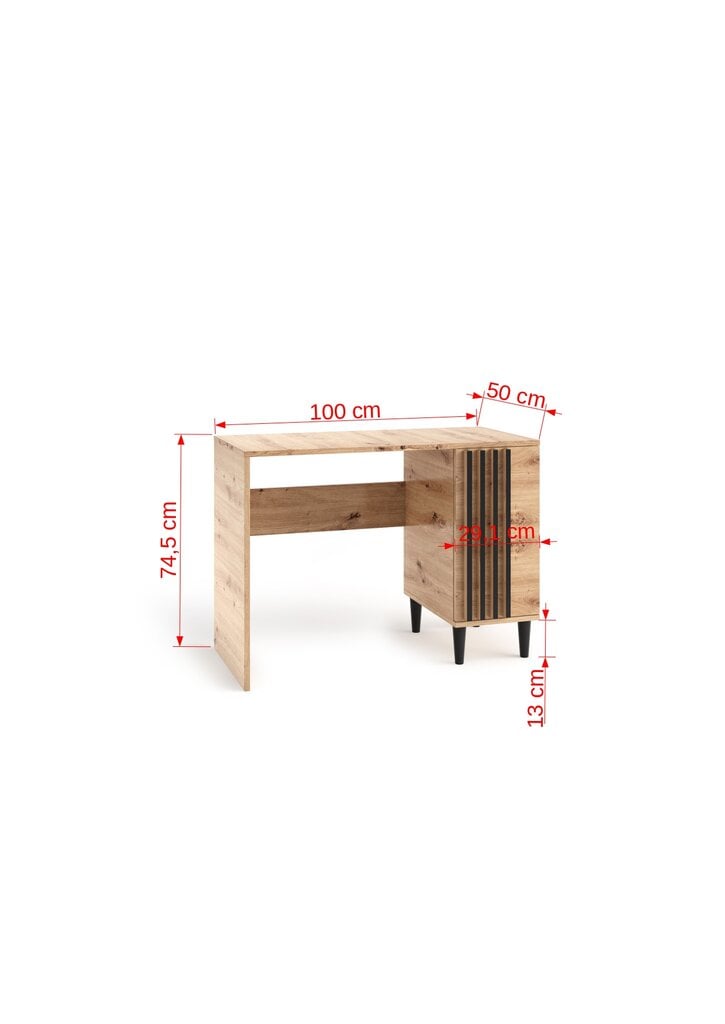 Rakstāmgalds ADRK Furniture LIV07, brūns cena un informācija | Datorgaldi, rakstāmgaldi, biroja galdi | 220.lv