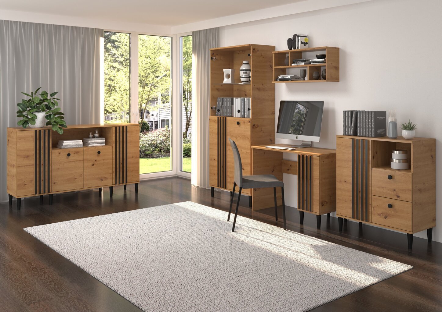 Kumode ADRK Furniture LIV04, brūna cena un informācija | Kumodes | 220.lv