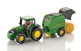 Siku Super tractor with press John Deere цена и информация | Конструктор автомобилей игрушки для мальчиков | 220.lv