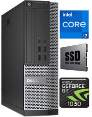 7020 SFF i7-4770 4GB 480GB SSD GT1030 2GB Windows 10 Professional Stacionārais dators cena un informācija | Stacionārie datori | 220.lv