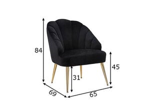 Обеденный стул Glam, черный цвет цена и информация | Стулья для кухни и столовой | 220.lv