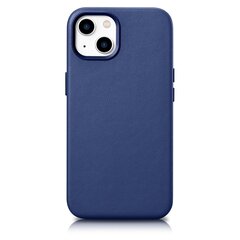 iCarer Leather iPhone 14 Plus blue (MagSafe compatible) цена и информация | Чехлы для телефонов | 220.lv