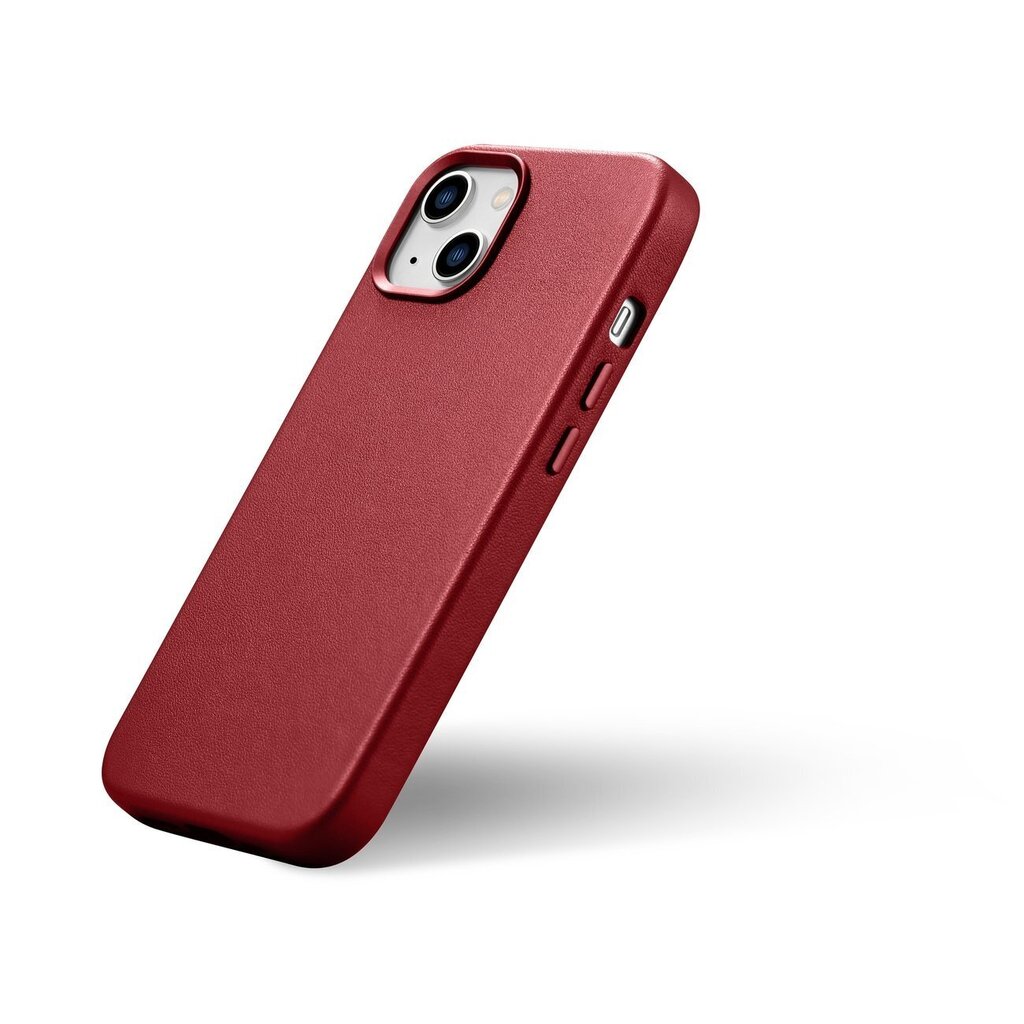 iCarer Leather iPhone 14 Plus red (MagSafe compatible) цена и информация | Telefonu vāciņi, maciņi | 220.lv