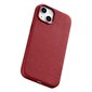 iCarer Leather iPhone 14 Plus red (MagSafe compatible) цена и информация | Telefonu vāciņi, maciņi | 220.lv