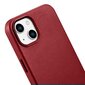 iCarer Leather iPhone 14 Plus red (MagSafe compatible) cena un informācija | Telefonu vāciņi, maciņi | 220.lv