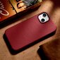 iCarer Leather iPhone 14 Plus red (MagSafe compatible) цена и информация | Telefonu vāciņi, maciņi | 220.lv