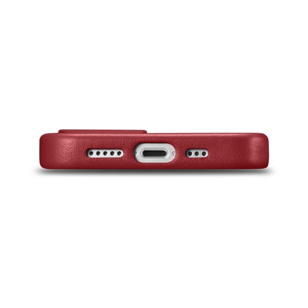 iCarer Leather iPhone 14 Plus red (MagSafe compatible) cena un informācija | Telefonu vāciņi, maciņi | 220.lv