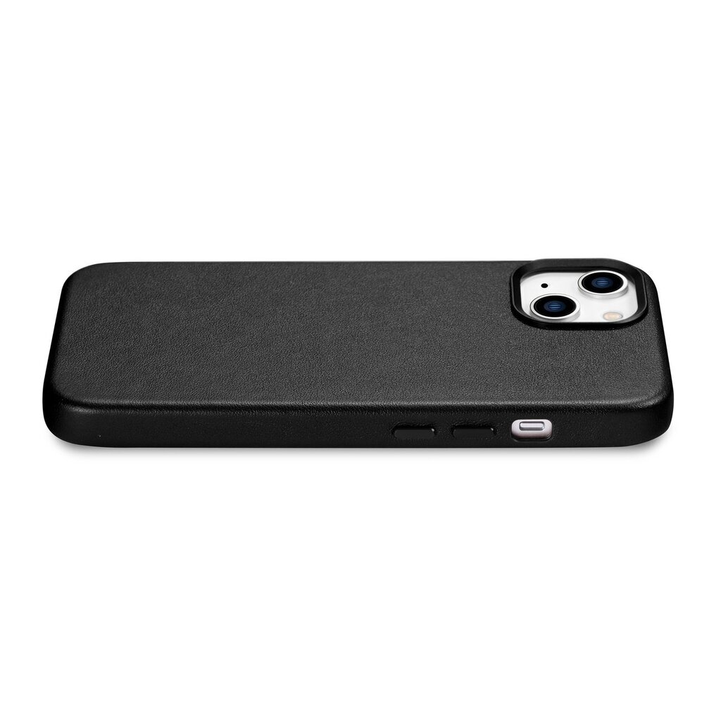 iCarer Leather iPhone 14 Plus black (MagSafe compatible) cena un informācija | Telefonu vāciņi, maciņi | 220.lv