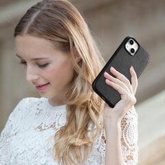 iCarer Leather iPhone 14 Plus black (MagSafe compatible) цена и информация | Чехлы для телефонов | 220.lv