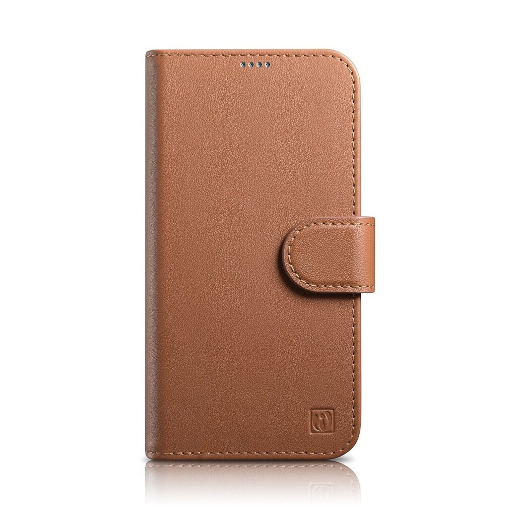 iCarer 2in1 iPhone 14 Pro Max Leather Flip Anti-RFID Brown (WMI14220728-BN) cena un informācija | Telefonu vāciņi, maciņi | 220.lv