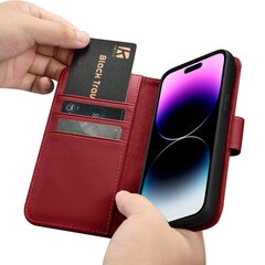 Чехол iCarer 2in1 для iPhone 14 Pro FlipAnti-RFID, красный (WMI14220726-RD) цена и информация | Чехлы для телефонов | 220.lv