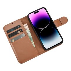 iCarer 2in1 iPhone 14 Pro FlipAnti-RFID Brown (WMI14220726-BN) цена и информация | Чехлы для телефонов | 220.lv