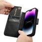 iCarer 2in1 iPhone 14 Pro Leather Flip Anti-RFID black (WMI14220726-BK) cena un informācija | Telefonu vāciņi, maciņi | 220.lv