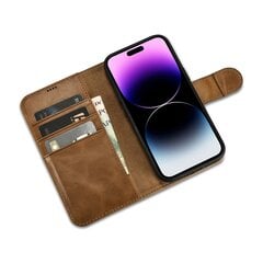 iCarer 2in1 iPhone 14 Pro Max FlipAnti-RFID Brown (WMI14220724-TN) cena un informācija | Telefonu vāciņi, maciņi | 220.lv